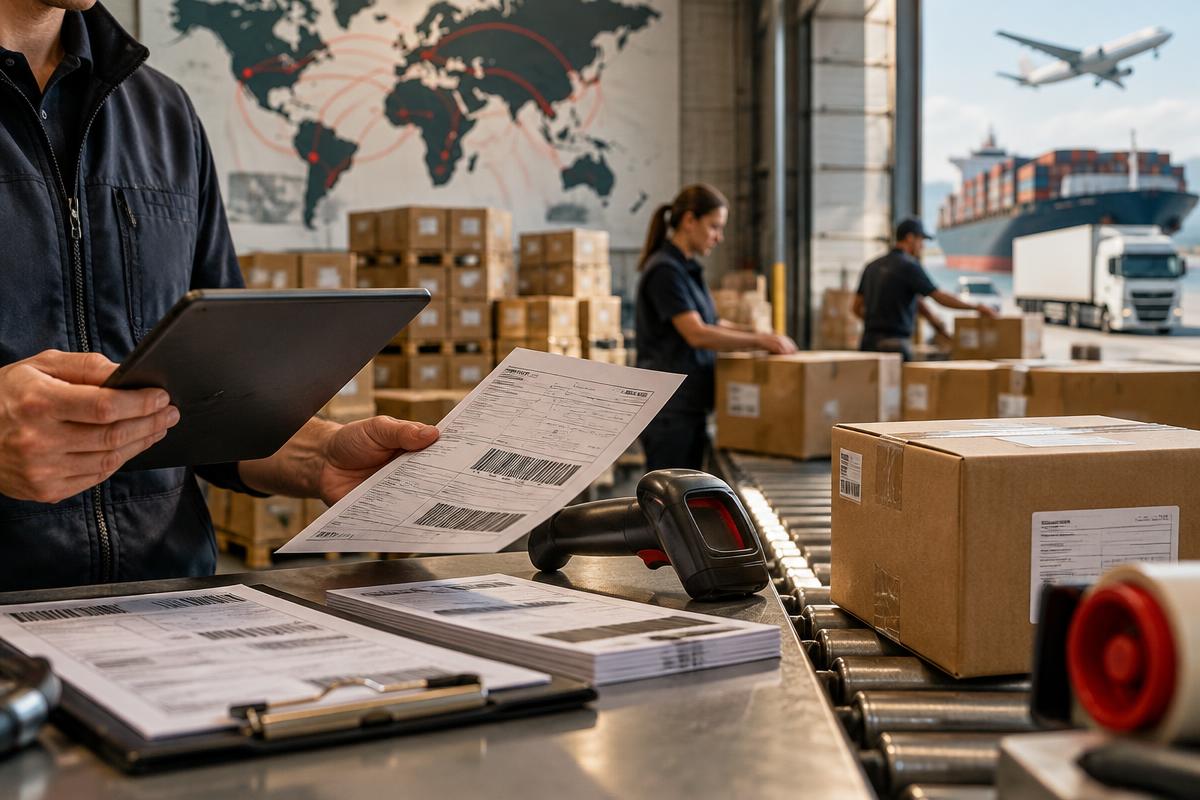 International commerce team coordinating digital orders and fulfillment